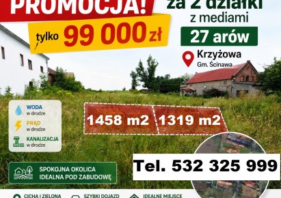 działka na sprzedaż - Ścinawa (gw), Krzyżowa